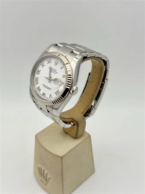 Rolex Datejust 36mm quadrante Bianco con numeri romani